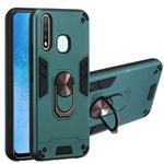 For vivo Y19 / Y5s / U3 / U20 2 in 1 Armour Series PC + TPU Protective Case with Ring Holder(Dark Green)