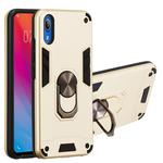 For vivo Y91c/Y93/Y91i/Y90(Indian Version) 2 in 1 Armour Series PC + TPU Protective Case with Ring Holder(Gold)