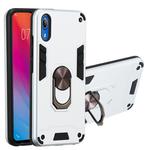 For vivo Y91c/Y93/Y91i/Y90(Indian Version) 2 in 1 Armour Series PC + TPU Protective Case with Ring Holder(Silver)