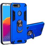 For Huawei Honor 7C / Enjoy 8 2 in 1 Armour Series PC + TPU Protective Case with Ring Holder(Dark Blue)