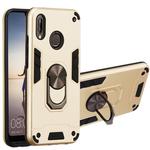 For Huawei P20 Lite / nova 3e 2 in 1 Armour Series PC + TPU Protective Case with Ring Holder(Gold)