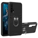 For Huawei Honor 20 / nova 5T 2 in 1 Armour Series PC + TPU Protective Case with Ring Holder(Black)