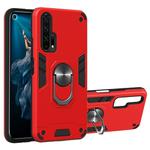 For Huawei Honor 20 / nova 5T 2 in 1 Armour Series PC + TPU Protective Case with Ring Holder(Red)