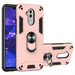 For Huawei Mate 20 Lite 2 in 1 Armour Series PC + TPU Protective Case with Ring Holder(Rose Gold)