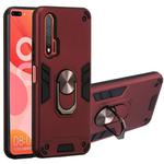 For Huawei nova 6 2 in 1 Armour Series PC + TPU Protective Case with Ring Holder(Wine Red)