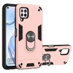 For Huawei nova 6 SE 2 in 1 Armour Series PC + TPU Protective Case with Ring Holder(Rose Gold)