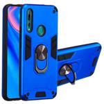 For Huawei P Smart Z / Y9 Prime (2019) 2 in 1 Armour Series PC + TPU Protective Case with Ring Holder(Dark Blue)
