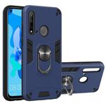 For Huawei P20 Lite (2019) / nova 5i 2 in 1 Armour Series PC + TPU Protective Case with Ring Holder(Sapphire Blue)