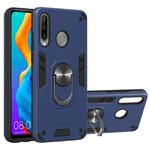For Huawei P30 Lite / nova 4e 2 in 1 Armour Series PC + TPU Protective Case with Ring Holder(Sapphire Blue)