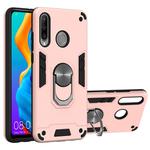 For Huawei P30 Lite / nova 4e 2 in 1 Armour Series PC + TPU Protective Case with Ring Holder(Rose Gold)