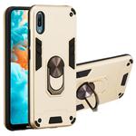 For Huawei Y6 Pro (2019) 2 in 1 Armour Series PC + TPU Protective Case with Ring Holder(Gold)