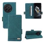 For OnePlus 12 Magnetic Clasp Leather Phone Case(Green)