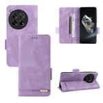 For OnePlus 12 Magnetic Clasp Leather Phone Case(Purple)