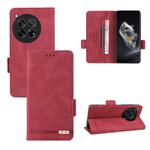 For OnePlus 12 Magnetic Clasp Leather Phone Case(Red)