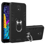 For LG K30 (2019) / X320 / Aristo 4 / Escape Plus 2 in 1 Armour Series PC + TPU Protective Case with Ring Holder(Black)