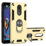 For LG K40 2 in 1 Armour Series PC + TPU Protective Case with Ring Holder(Gold)