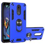 For LG K40 2 in 1 Armour Series PC + TPU Protective Case with Ring Holder(Dark Blue)