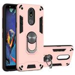 For LG K40 2 in 1 Armour Series PC + TPU Protective Case with Ring Holder(Rose Gold)