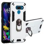 For LG K50 2 in 1 Armour Series PC + TPU Protective Case with Ring Holder(Silver)