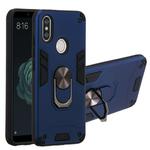 For Xiaomi Mi 6X / A2 2 in 1 Armour Series PC + TPU Protective Case with Ring Holder(Royal Blue)