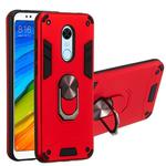 For Xiaomi Rdemi 5 Plus / Note 5 (India) 2 in 1 Armour Series PC + TPU Protective Case with Ring Holder(Red)