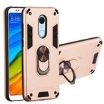 For Xiaomi Rdemi 5 Plus / Note 5 (India) 2 in 1 Armour Series PC + TPU Protective Case with Ring Holder(Gold)