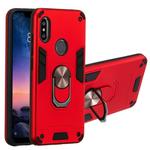 For Xiaomi Redmi Note 6 / Note 6 Pro 2 in 1 Armour Series PC + TPU Protective Case with Ring Holder(Red)