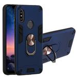 For Xiaomi Redmi Note 6 / Note 6 Pro 2 in 1 Armour Series PC + TPU Protective Case with Ring Holder(Royal Blue)
