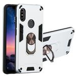 For Xiaomi Redmi Note 6 / Note 6 Pro 2 in 1 Armour Series PC + TPU Protective Case with Ring Holder(Silver)
