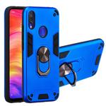 For Xiaomi Redmi Note 7 / Note 7 Pro / Note 7s 2 in 1 Armour Series PC + TPU Protective Case with Ring Holder(Dark Blue)