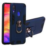 For Xiaomi Redmi Note 7 / Note 7 Pro / Note 7s 2 in 1 Armour Series PC + TPU Protective Case with Ring Holder(Royal Blue)