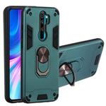 For Xiaomi Redmi Note 8 Pro 2 in 1 Armour Series PC + TPU Protective Case with Ring Holder(Dark Green)