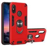 For Xiaomi Rdemi 6 Pro / Mi A2 Lite 2 in 1 Armour Series PC + TPU Protective Case with Ring Holder(Red)