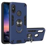 For Xiaomi Rdemi 6 Pro / Mi A2 Lite 2 in 1 Armour Series PC + TPU Protective Case with Ring Holder(Royal Blue)