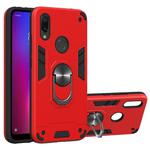 For Xiaomi Redmi 7 / Y3 2 in 1 Armour Series PC + TPU Protective Case with Ring Holder(Red)