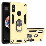 For Xiaomi Rdemi Note 5 Pro / Note 5 2 in 1 Armour Series PC + TPU Protective Case with Ring Holder(Gold)