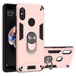 For Xiaomi Rdemi Note 5 Pro / Note 5 2 in 1 Armour Series PC + TPU Protective Case with Ring Holder(Rose Gold)