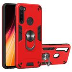 For Xiaomi Rdemi Note 8 2 in 1 Armour Series PC + TPU Protective Case with Ring Holder(Red)