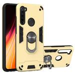 For Xiaomi Rdemi Note 8 2 in 1 Armour Series PC + TPU Protective Case with Ring Holder(Gold)