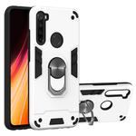 For Xiaomi Rdemi Note 8 2 in 1 Armour Series PC + TPU Protective Case with Ring Holder(Silver)