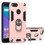 For Xiaomi Mi 5X / A1 / X1 2 in 1 Armour Series PC + TPU Protective Case with Ring Holder(Rose Gold)