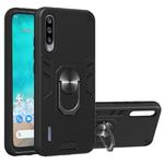 For Xiaomi Mi CC9e / A3 2 in 1 Armour Series PC + TPU Protective Case with Ring Holder(Black)
