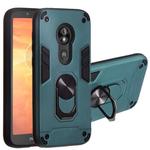 For Motorola E5 Play / E5 (US Version) 2 in 1 Armour Series PC + TPU Protective Case with Ring Holder(Dark Green)