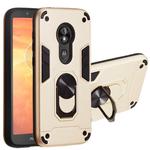 For Motorola E5 Play / E5 (US Version) 2 in 1 Armour Series PC + TPU Protective Case with Ring Holder(Gold)