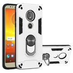 For Motorola Moto E5(EU Version) / G6 Play 2 in 1 Armour Series PC + TPU Protective Case with Ring Holder(Silver)