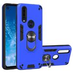 For Motorola Moto P40 Power 2 in 1 Armour Series PC + TPU Protective Case with Ring Holder(Dark Blue)