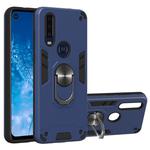 For Motorola Moto P40 Power 2 in 1 Armour Series PC + TPU Protective Case with Ring Holder(Royal Blue)