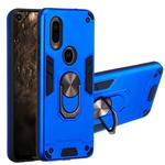 For Motorola Moto P40 2 in 1 Armour Series PC + TPU Protective Case with Ring Holder(Dark Blue)