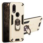 For Motorola Moto P40 2 in 1 Armour Series PC + TPU Protective Case with Ring Holder(Gold)
