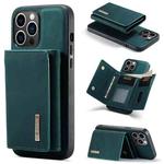 For iPhone 15 Pro DG.MING M1 Series 3-Fold Multi Card Wallet Leather Phone Case(Green)